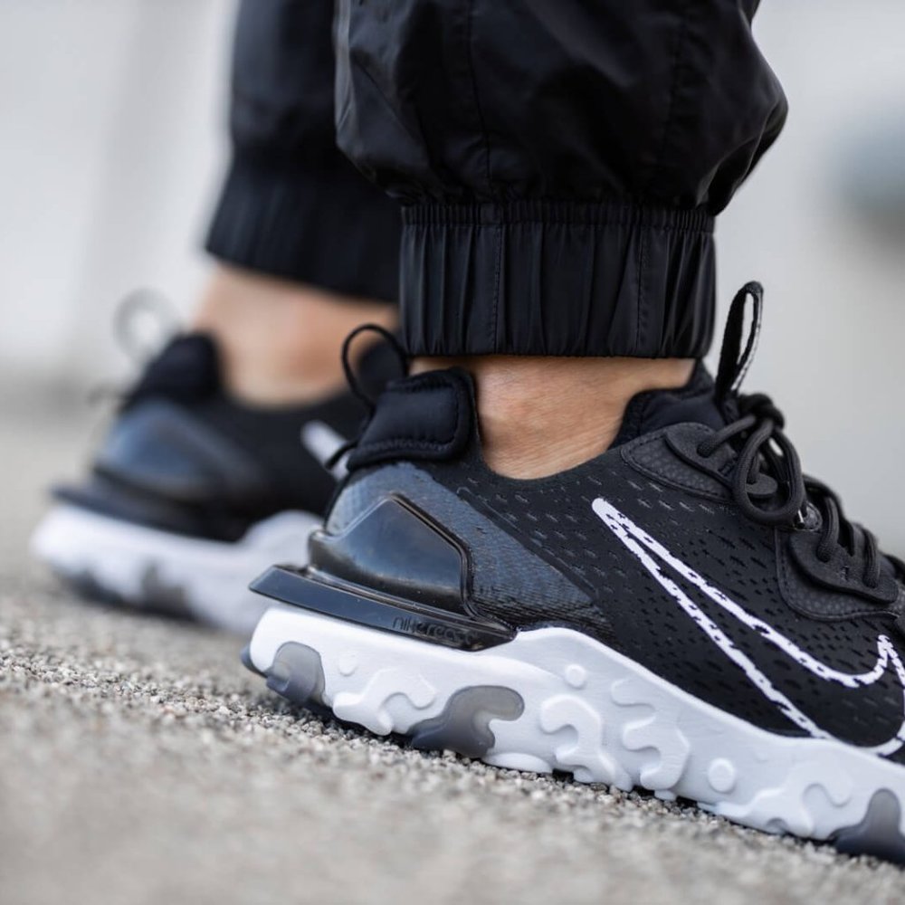 Nike React Vision D/MS/X Black White Men Lifestyle - Picture 9 of 11